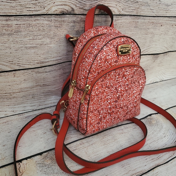 MICHAEL KORS ABBEY Red Floral XSMALL BACKPACK main image 9